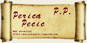 Perica Pecić vizit kartica